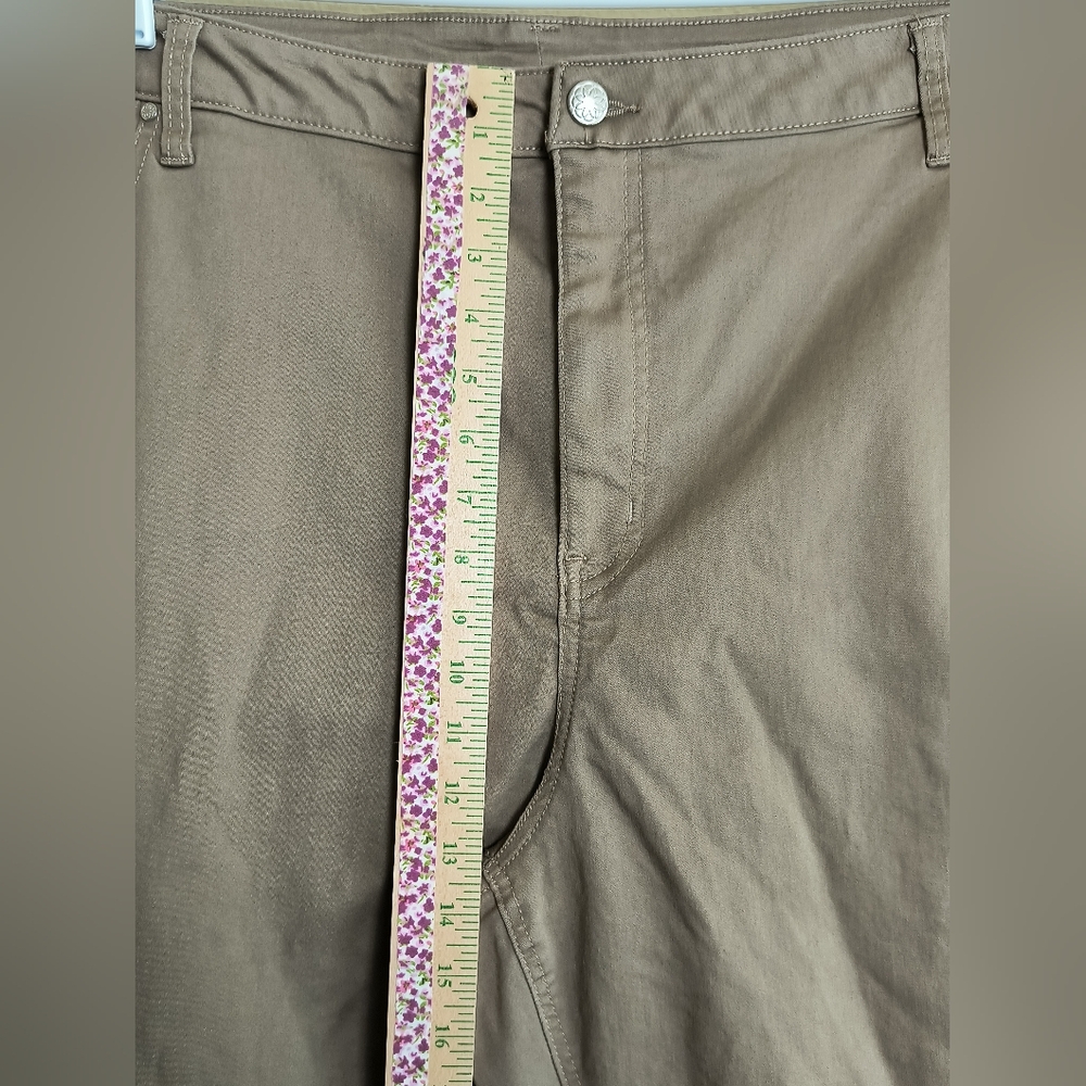 Catherines Brown Chinos Versatile Cotton Blend Plus Size 32W Casual - Picture 5 of 11